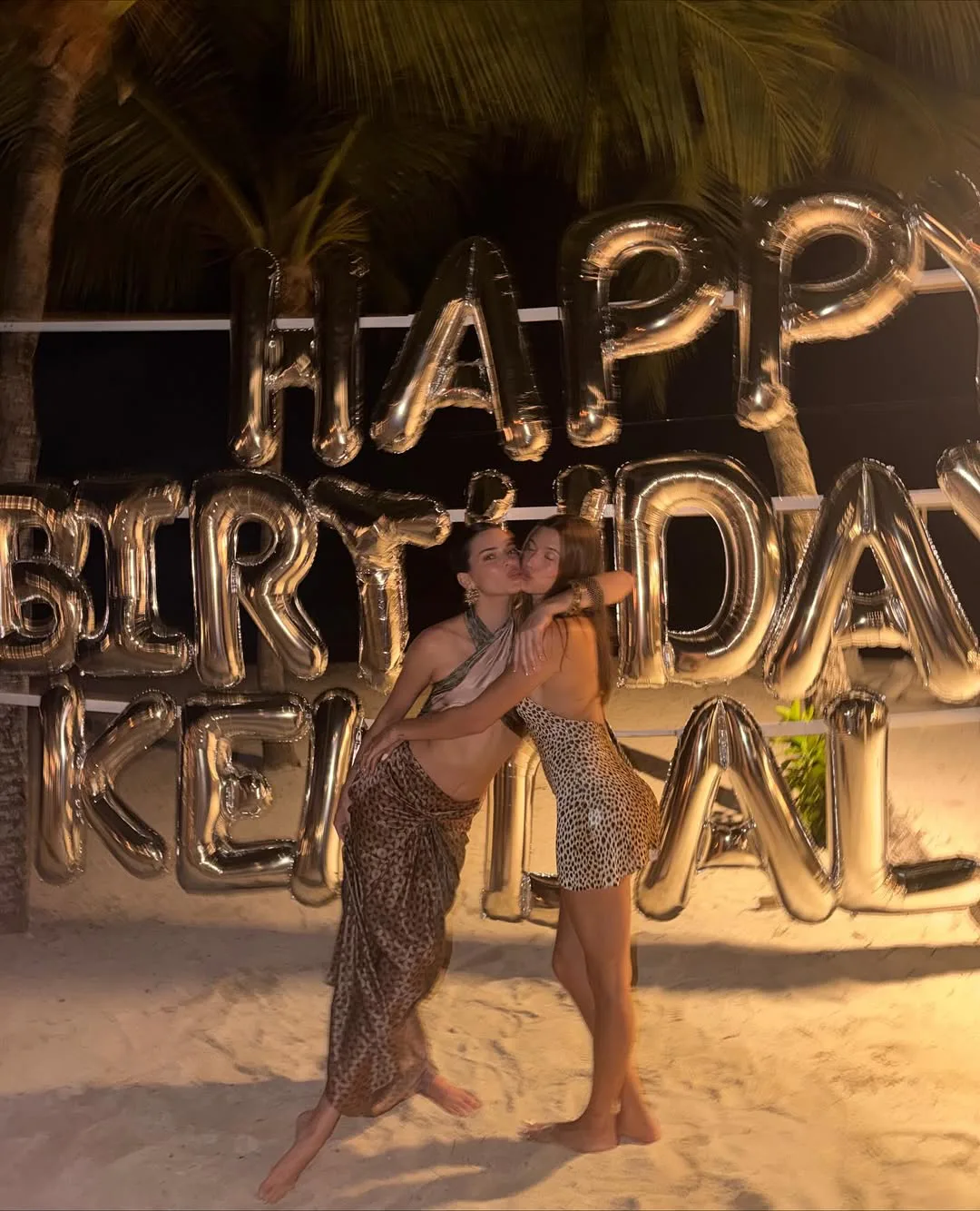 Hailey Bieber wore two string bikinis to Kendall Jenner's birthday party.
