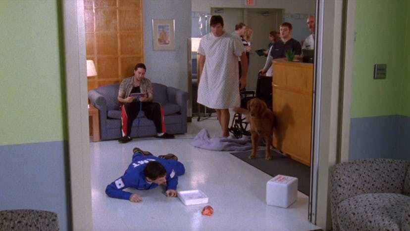 Dan's donor heart gets eaten on One Tree Hill. Screenshot via Hulu
