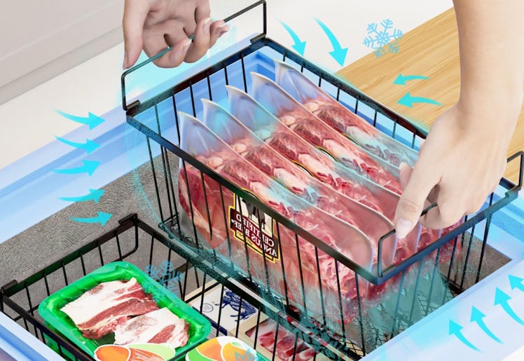 ANJUBAN Freezer Organizer Bins (4-Pack)