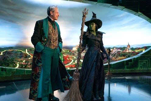 Jeff Goldblum and Cynthia Erivo in Wicked. Photo via Universal Pictures
