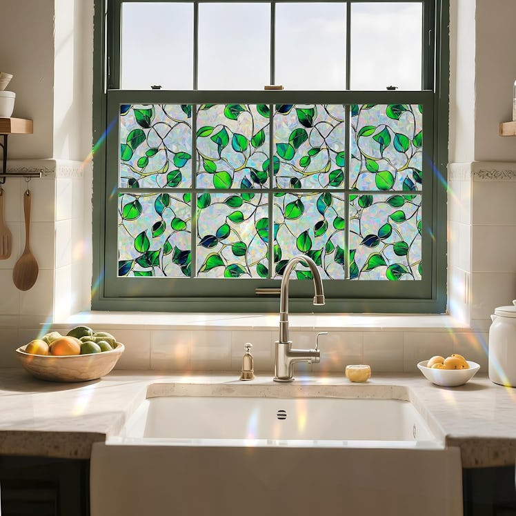 somwise Stained Glass Window Privacy Film