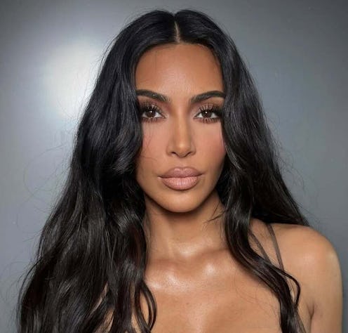 Kim Kardashian long wavy black hair