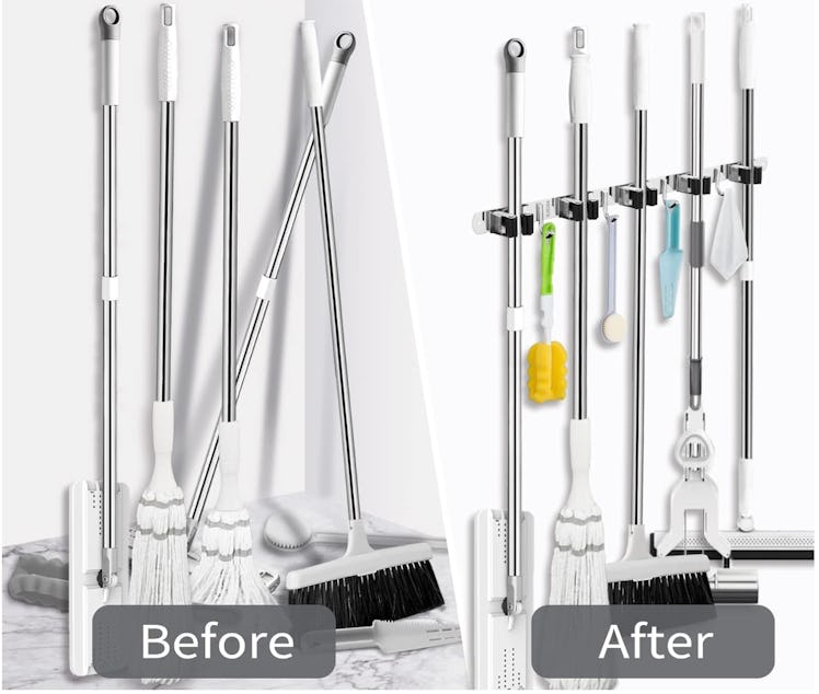 AceMining Mop & Broom Rack