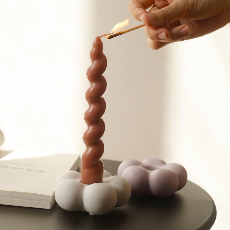 MDFAYE Ceramic Candlestick Holder