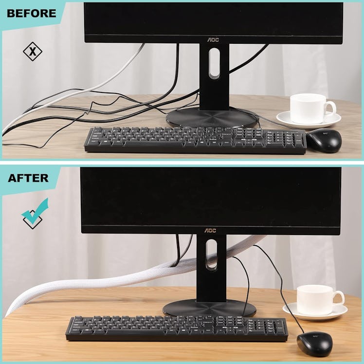 AGPTEK Cable Sleeve Cover (2-Pack)