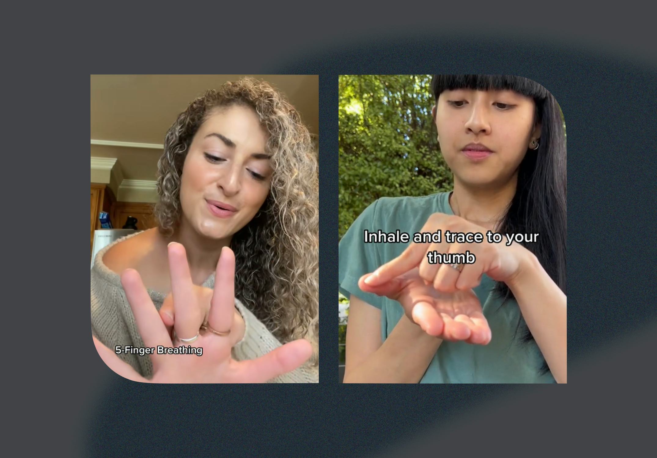 How to do the five-finger breathing technique to ease anxiety.