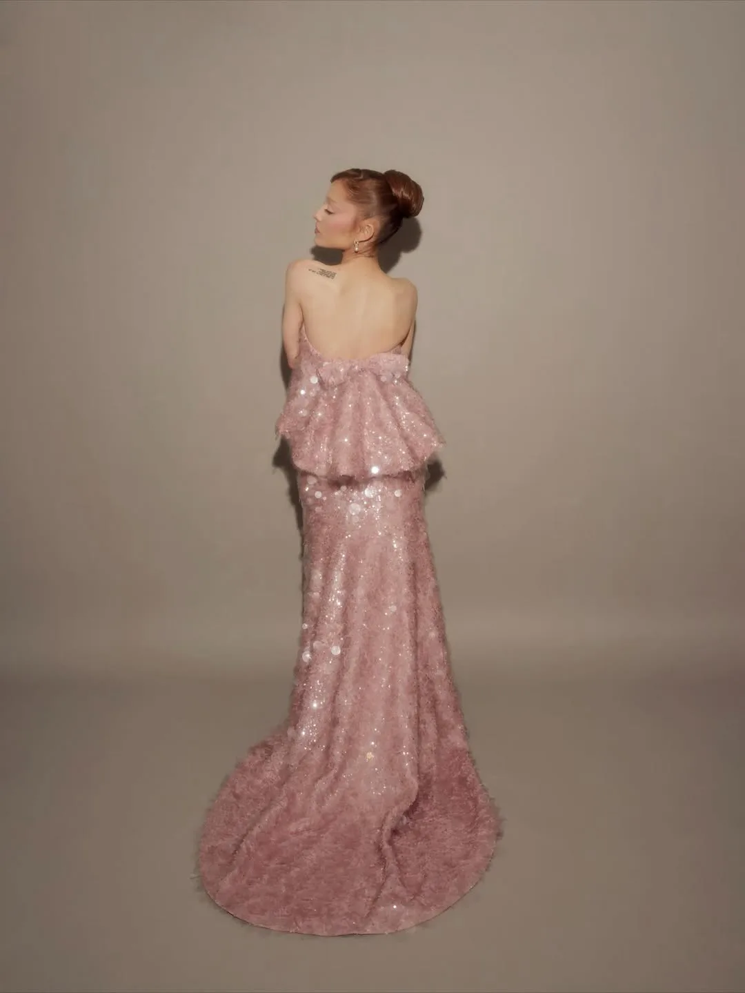 strapless open back dress Confte