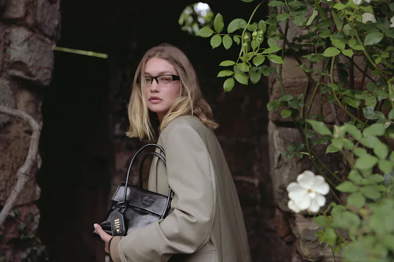 Gigi Hadid miu miu holiday campaign 2025