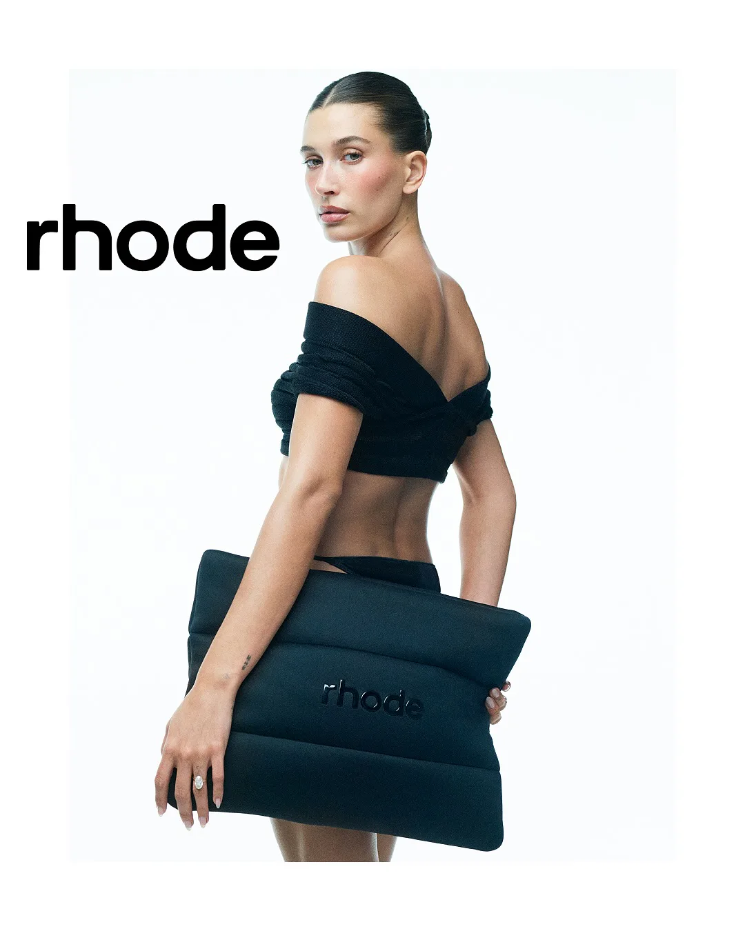 Hailey Bieber stars in a Rhode campaign. 