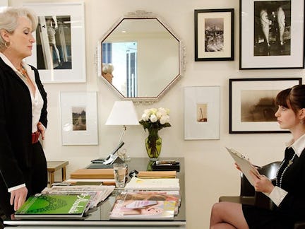 Meryl Streep and Anne Hathaway in 'The Devil Wears Prada' (2006).