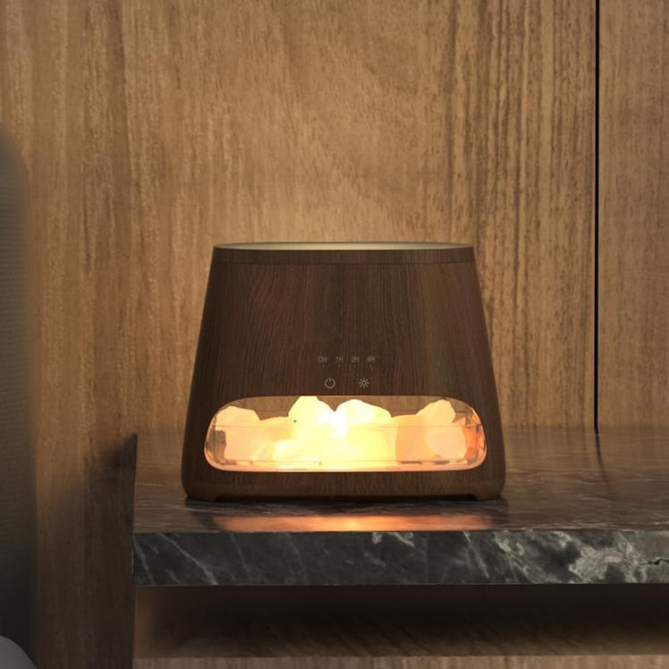 SALKING 2-in-1 Himalayan Salt Lamp Diffuser