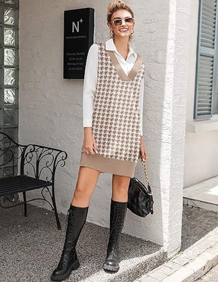 Zeagoo Sweater Vest Dress