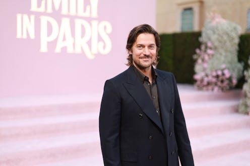 Lucas Bravo at Emily in Paris premiere. Photo via Netflix