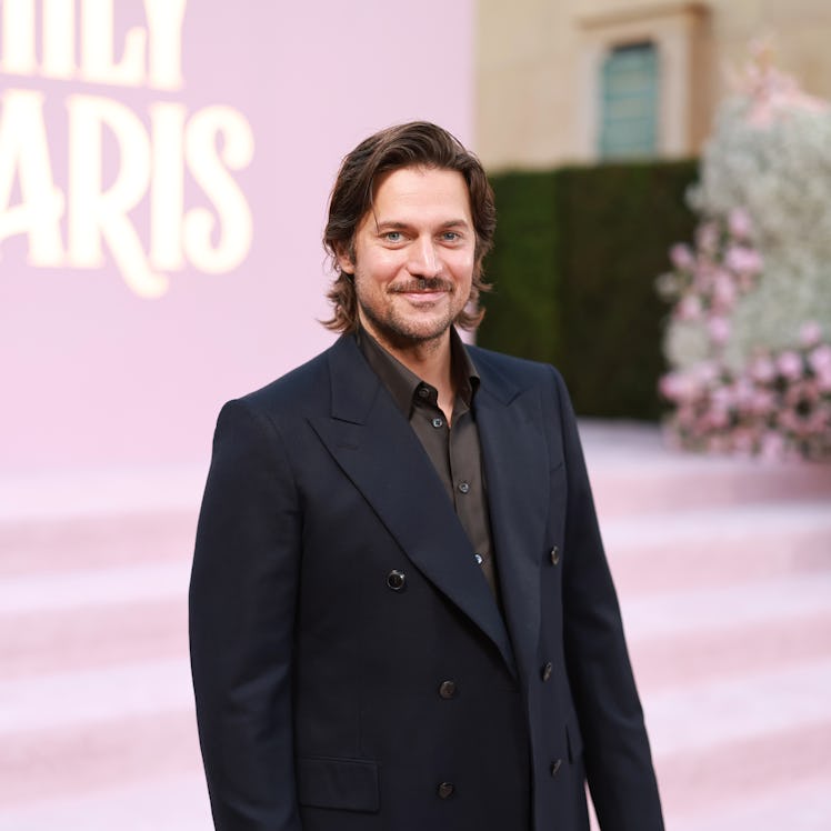 Lucas Bravo at Emily in Paris premiere. Photo via Netflix