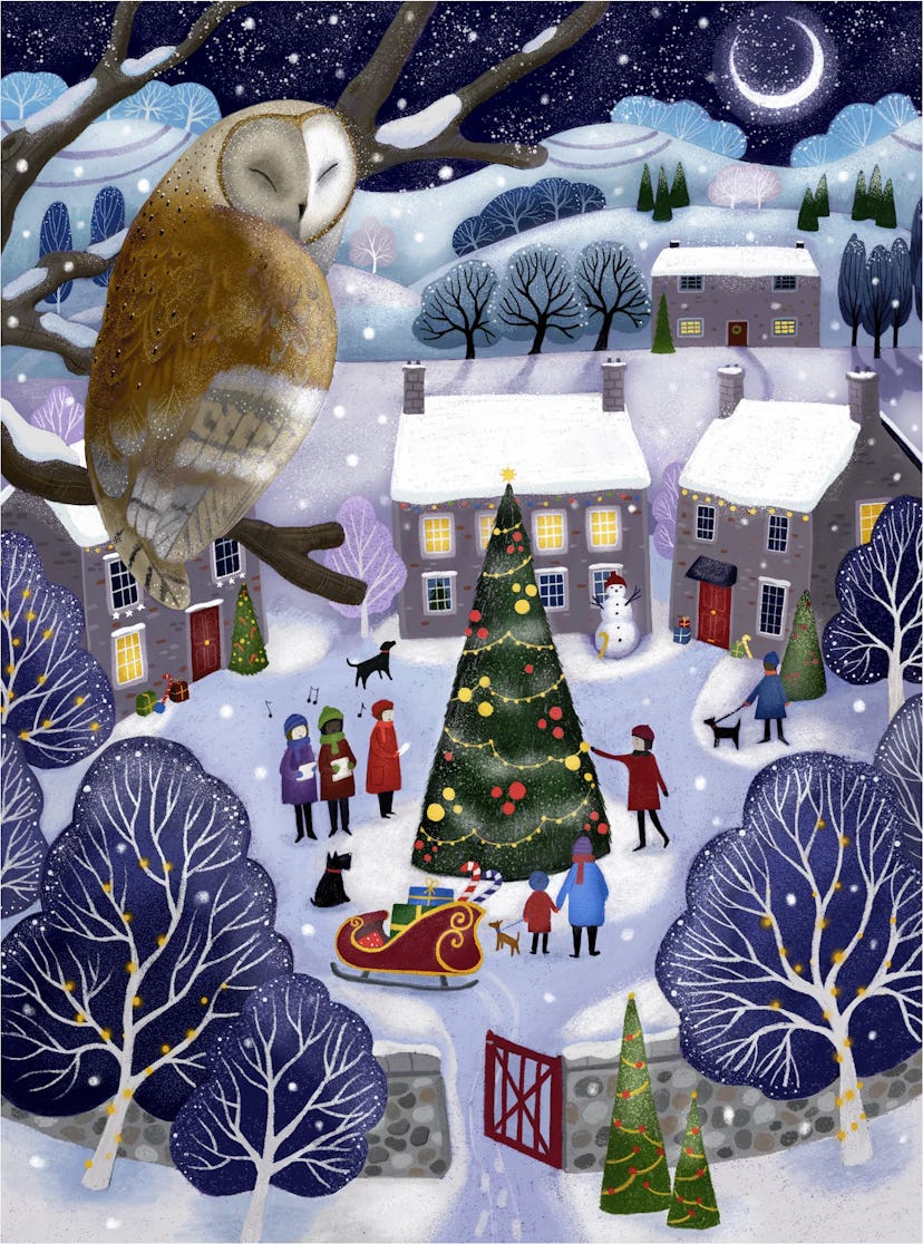 Enjoying the Carols 467-Piece Wooden Jigsaw Puzzle