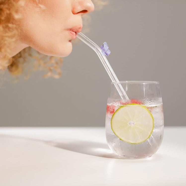 Olpchee Reusable Glass Straws (5 Pieces)