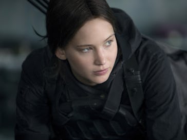 Jennifer Lawrence as Katniss Everdeen in The Hunger Games: Mockingjay — Part 2