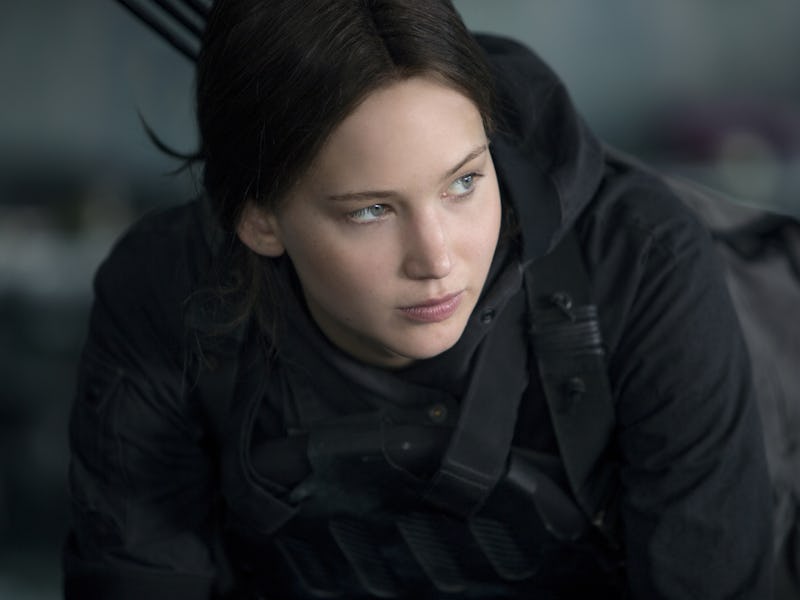 Jennifer Lawrence as Katniss Everdeen in The Hunger Games: Mockingjay — Part 2