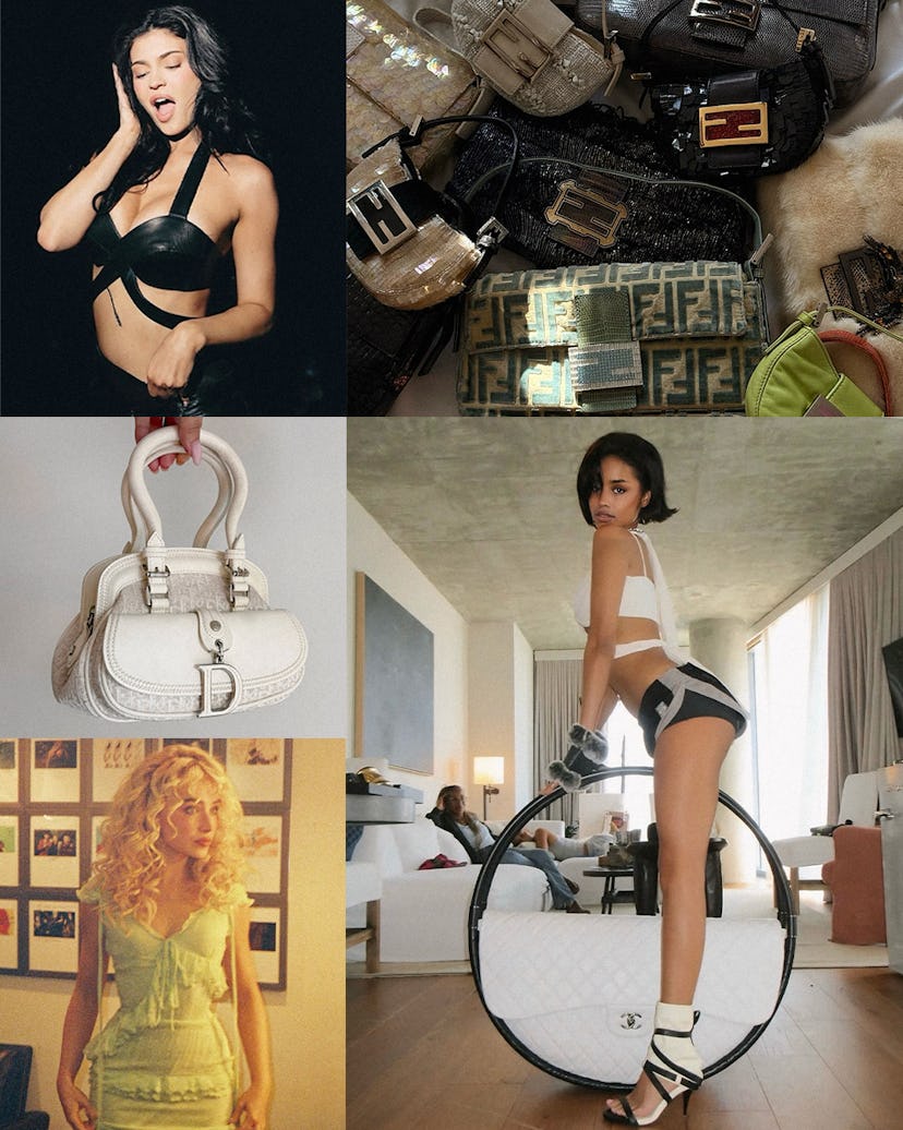 A collage of celebs wearing Into Archive pieces