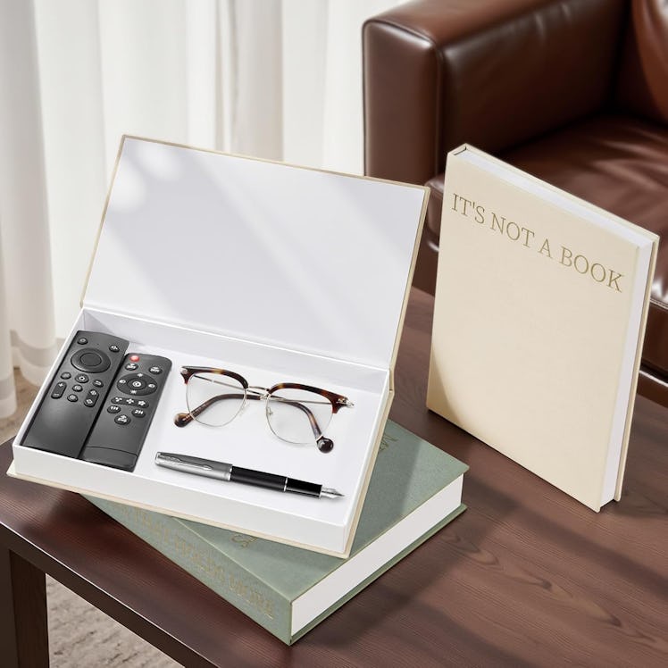 TOIPINIO Decorative Storage Box Books (Set of 2)