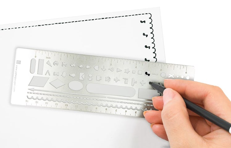 Peter Pauper Press Metal Stencil Bookmark for Bullet Journals