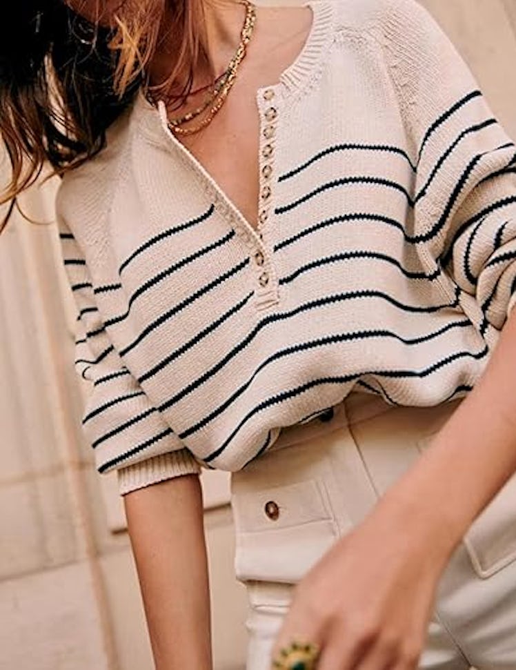 Hongsui Striped Crewneck Sweater