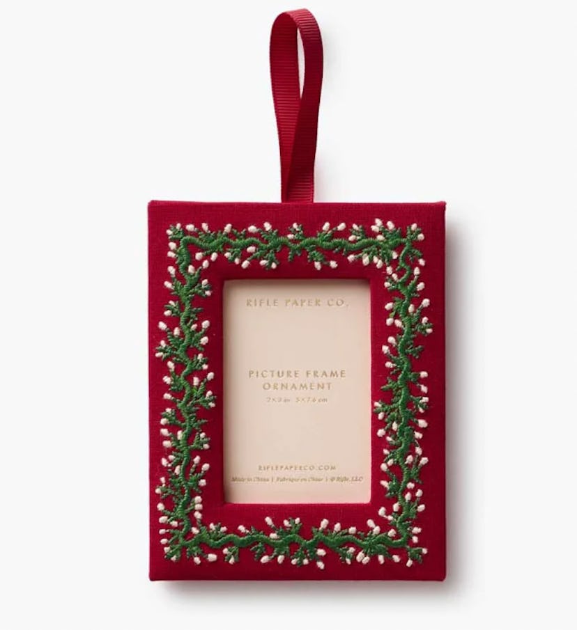 Embroidered Frame Ornament