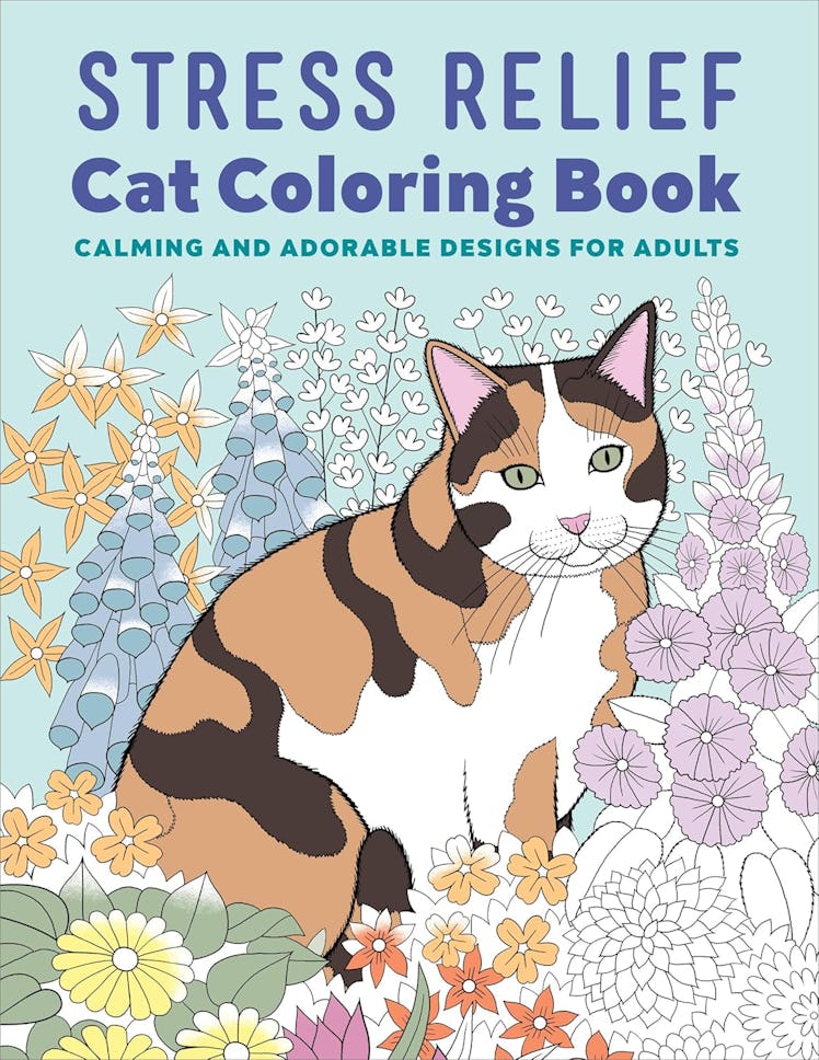 Stress Relief Cat Coloring Book by Rockridge Press