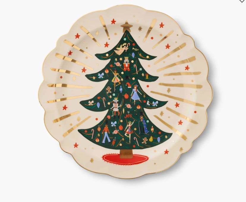 Round Porcelain Serving Platter — Nutcracker