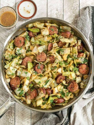 Kielbasa and Cabbage Skillet, in a story about easy cabbage recipes to make it interesting.