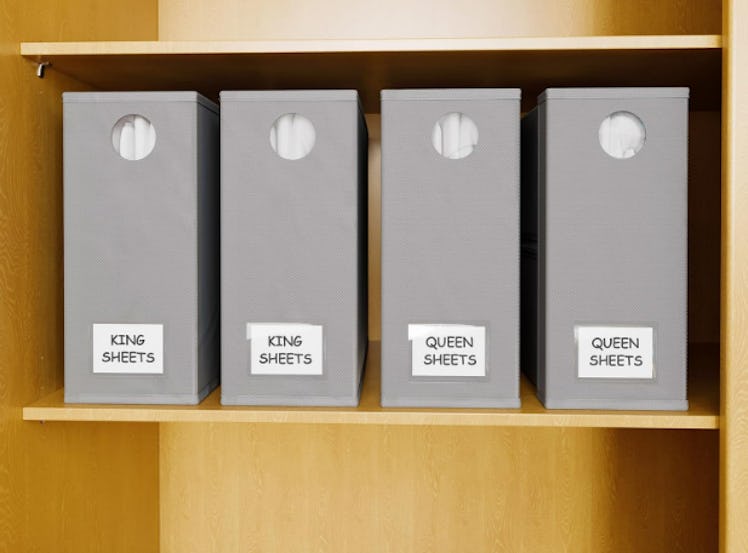 SpaceAid Foldable Bed Sheet Organizers and Storage (4-Pack)