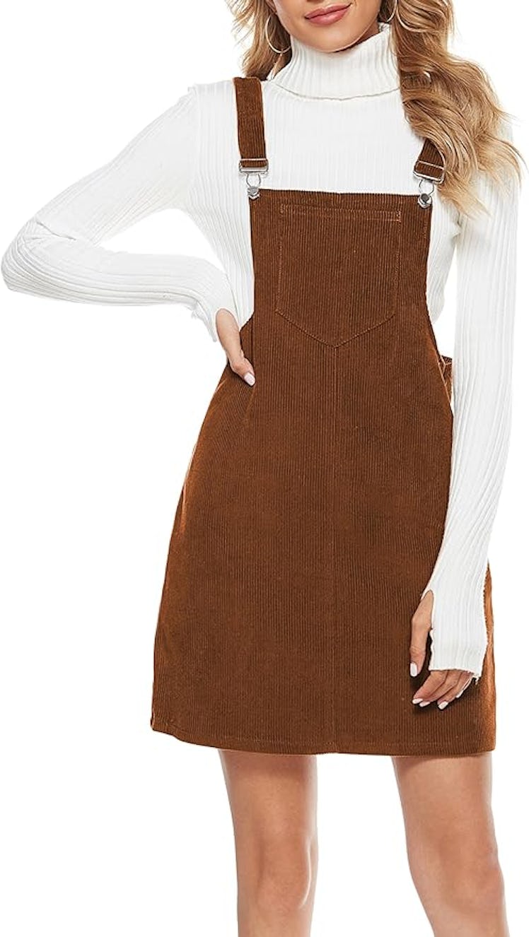 Tanming Corduroy Overall Dress