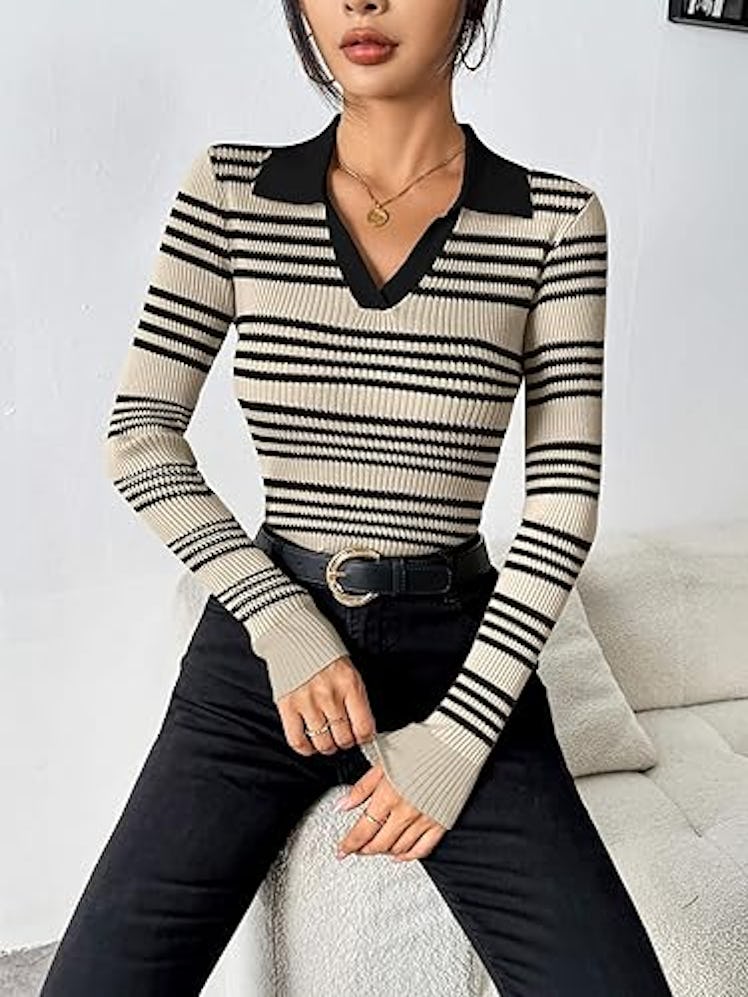 Zeagoo Ribbed Sweater Top