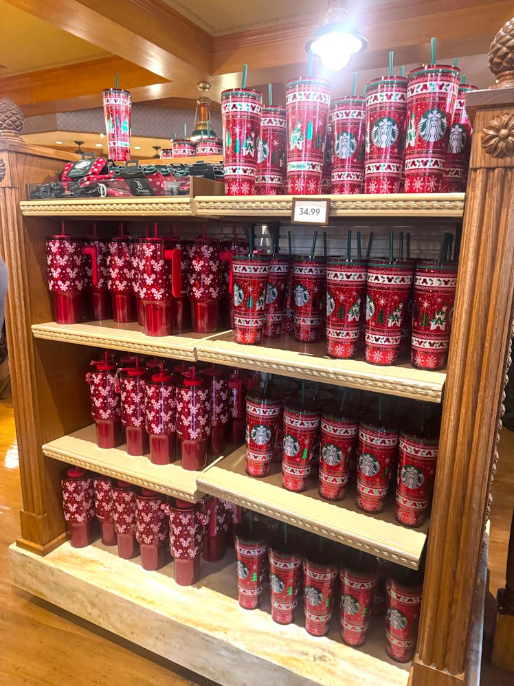 Disneyland has exclusive holiday merch and cups in the parks.
