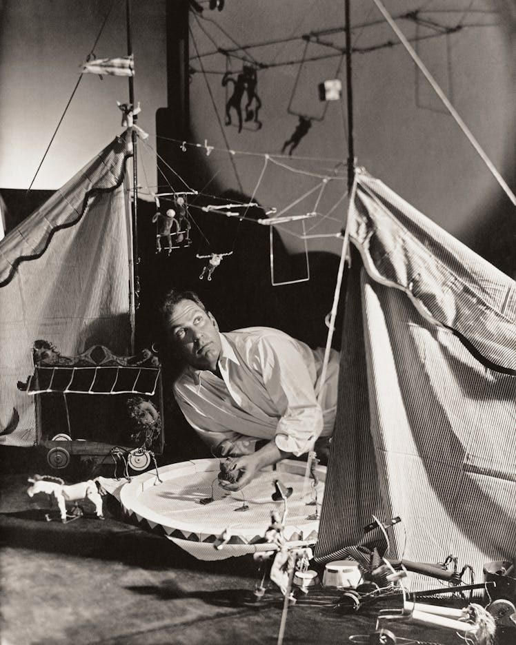 Alexander Calder, in Paris in 1930, with Cirque Calder, 1926–31