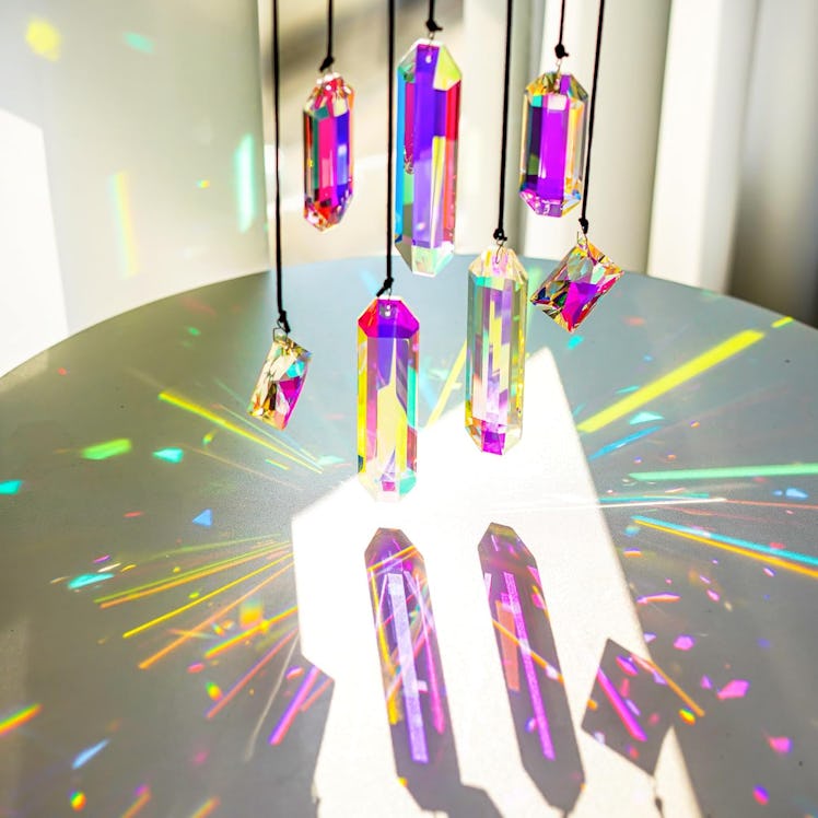 HDCRYSTALGIFTS Crystal Suncatcher Prisms (Set of 7)