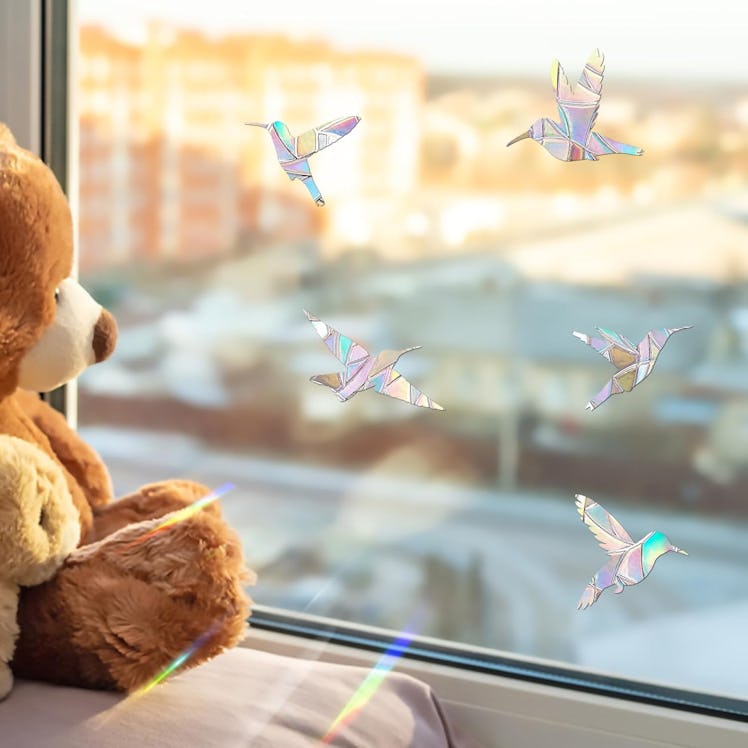 EACILLES Bird Static Window Cling Decals (48 Pieces)