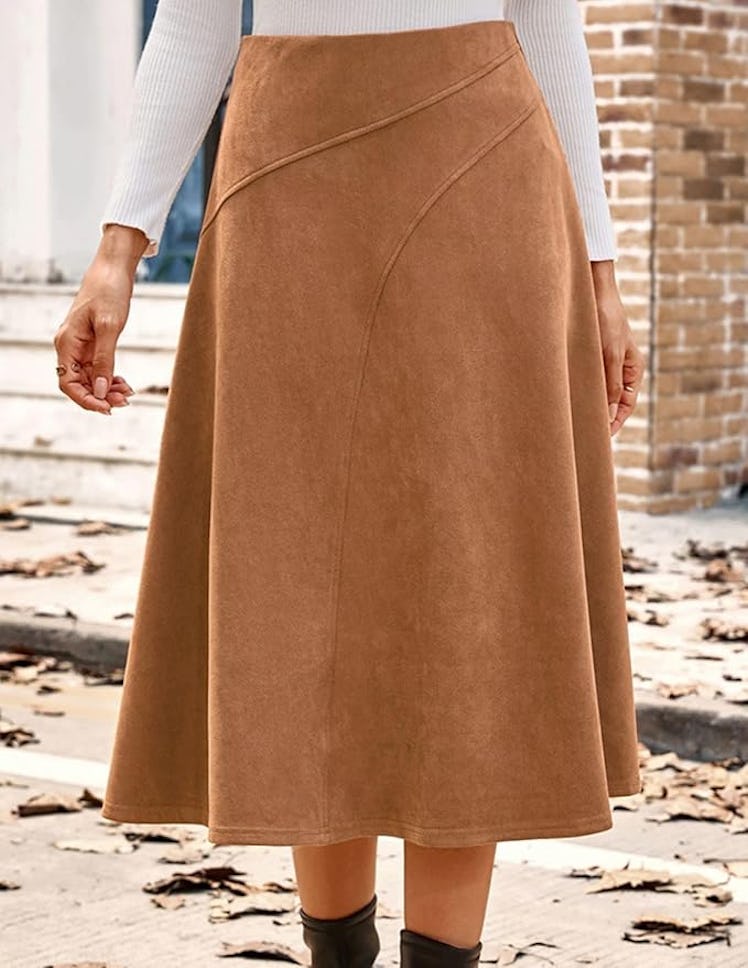 Kate Kasin Suede Skirt