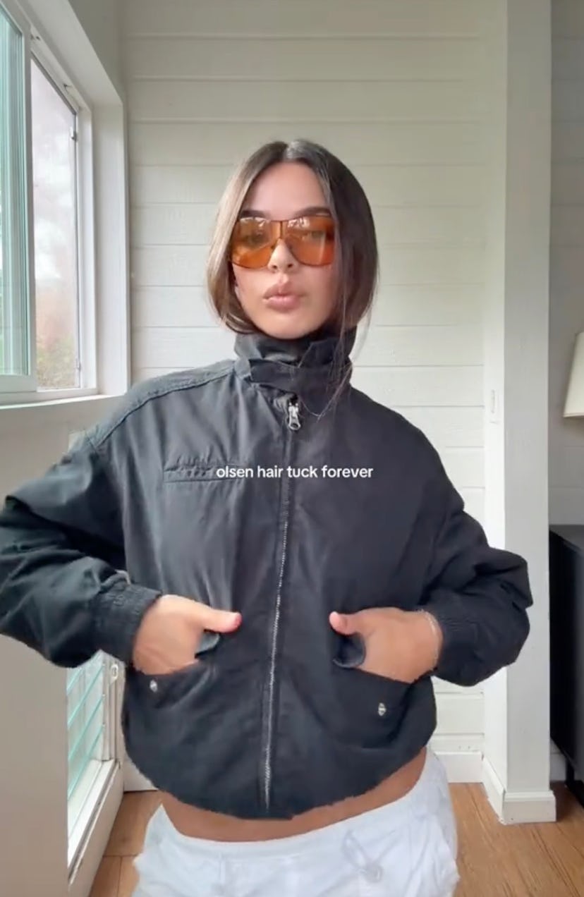 olsen tuck hairstyle