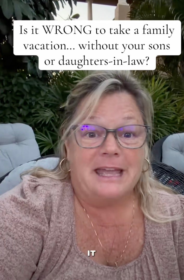 Grandma Says It's OK To Leave In-Law Spouses Out Of Family Vacation