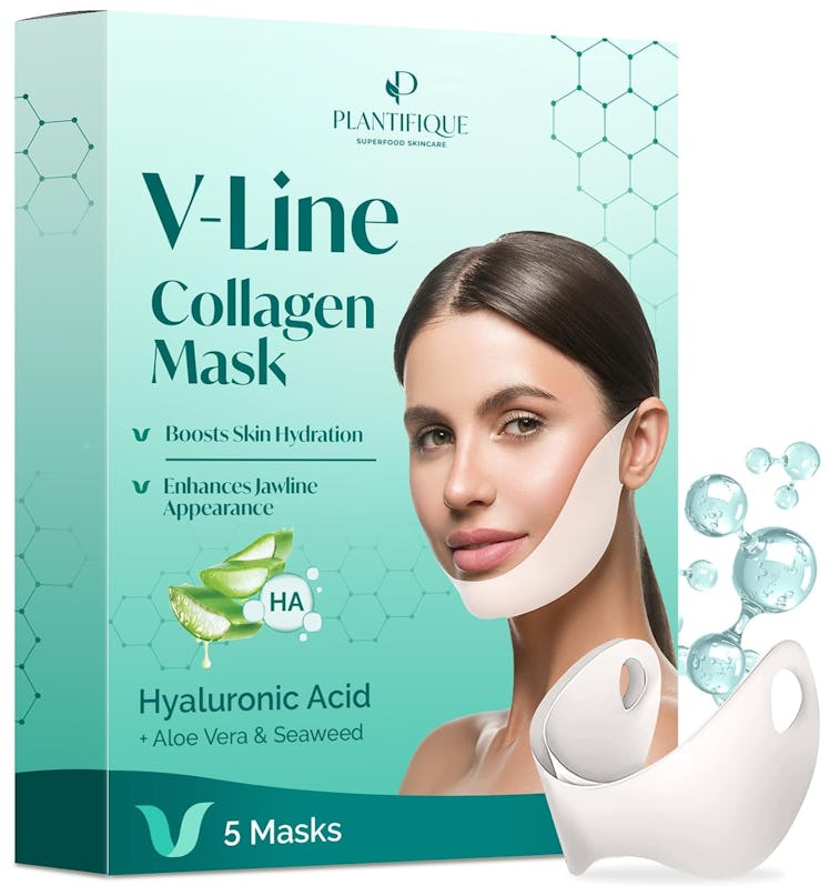 PLANTIFIQUE V-Line Collagen Mask (5 Pieces)