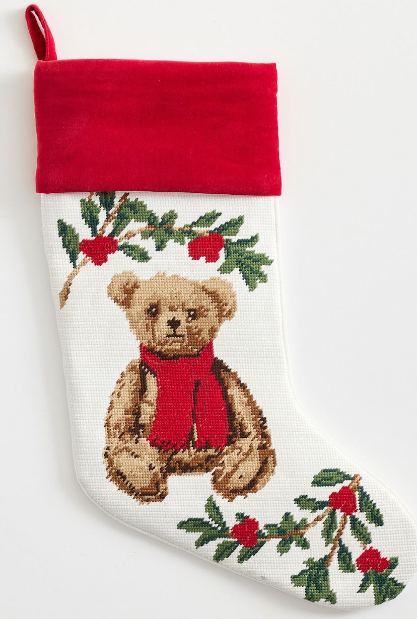 Bear Needlepoint Stocking