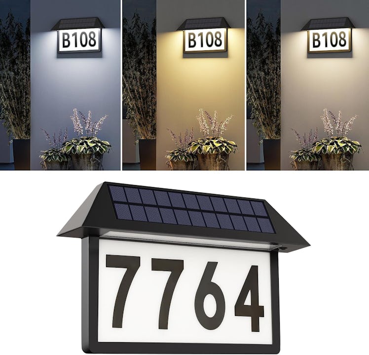 ASOMST Solar Address Sign