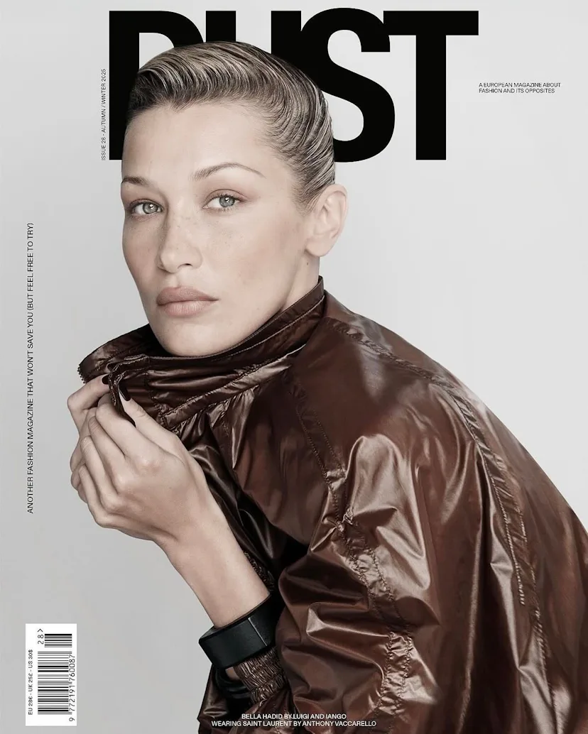 Bella Hadid on the cover of Dust Magazine.