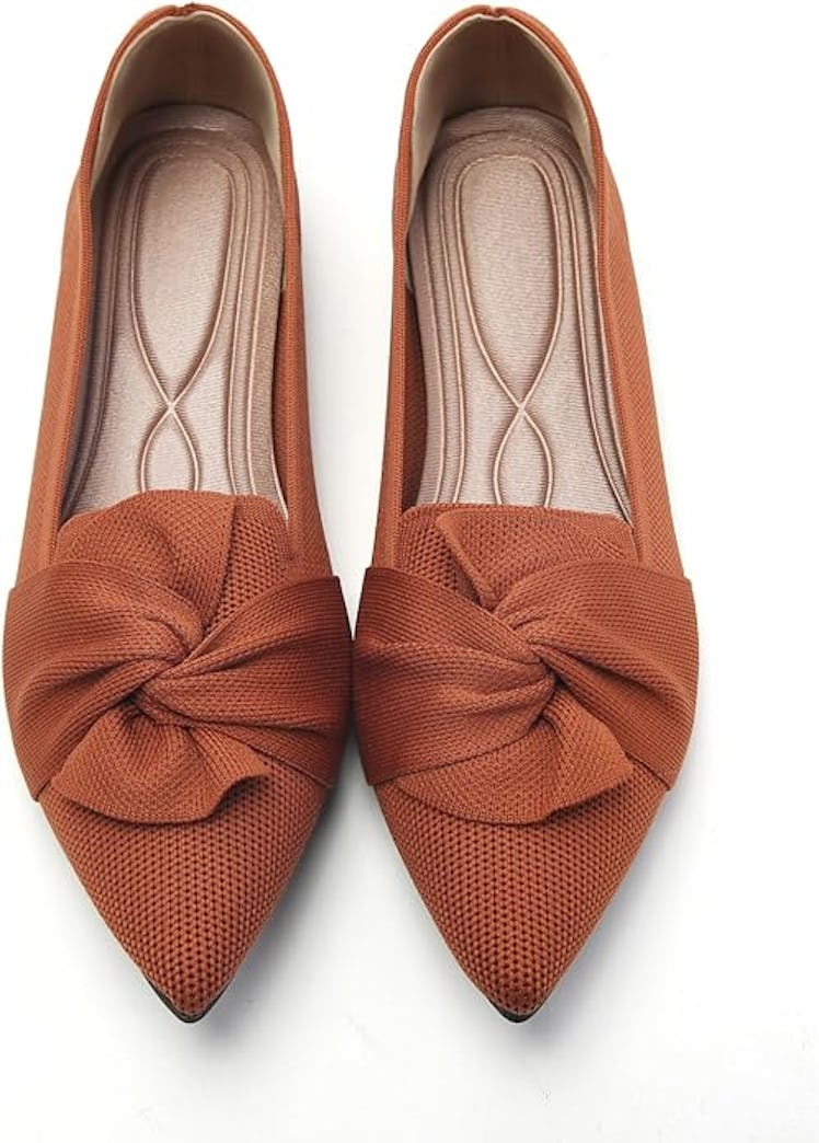 HIULYCENCE Pointed-Toe Flats