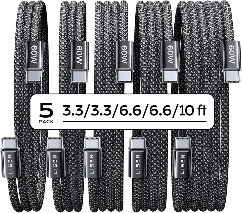 LISEN USB-C Cable (5-Pack)