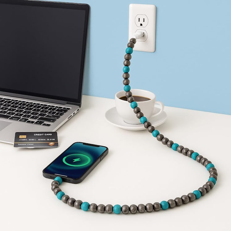 MyfavoriteK Beaded 2-in-1 Smartphone Charging Cord