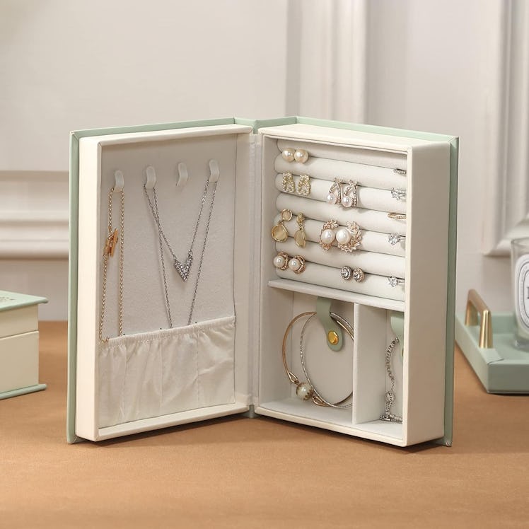 CASEGRACE Book-Shaped Jewelry Box Organizer