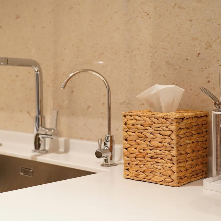 PINXIURY Handwoven Tissue Box Cover