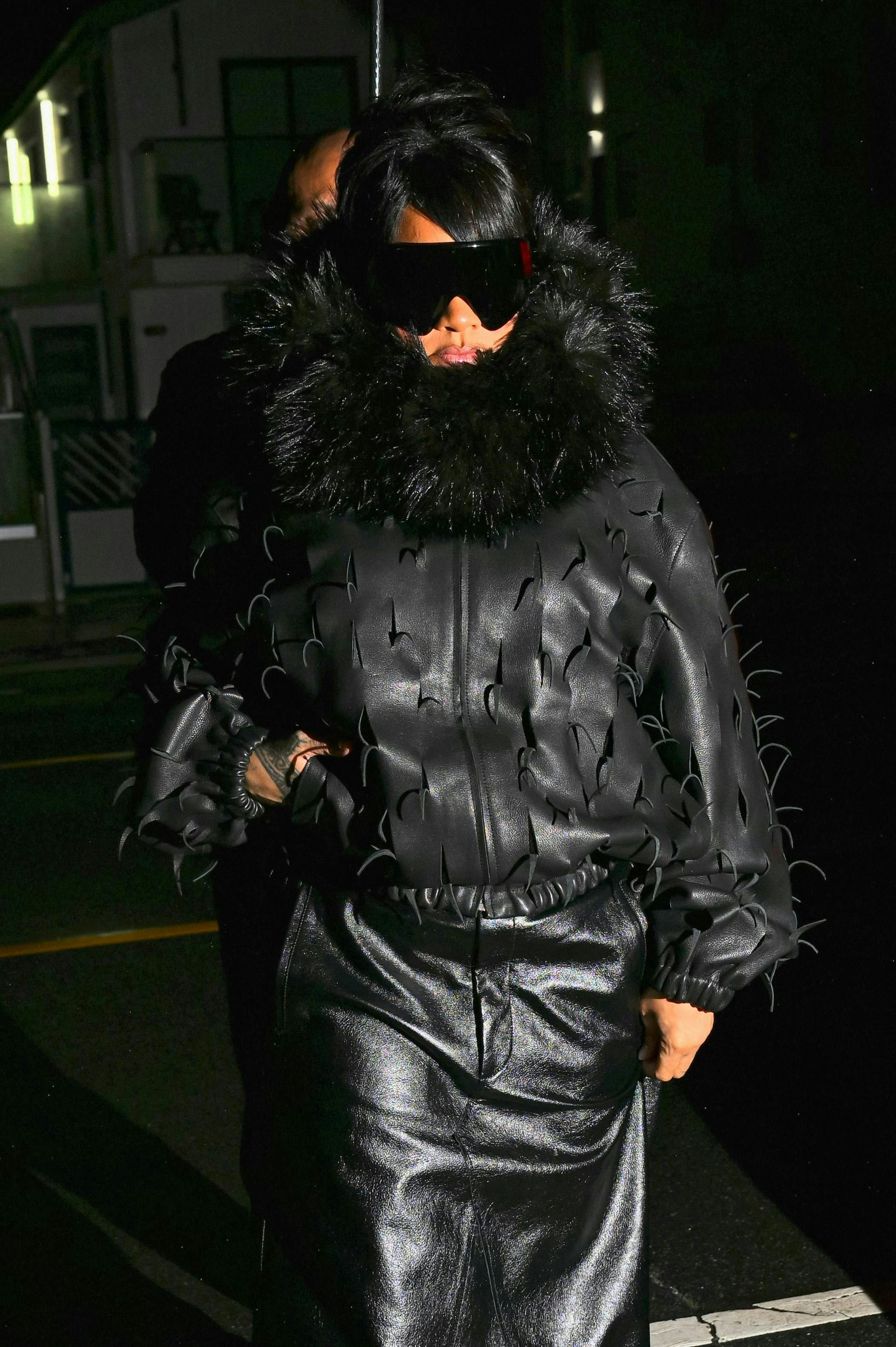 Rihanna's Goth Dinner Look Is Straight From the Runway, of Course